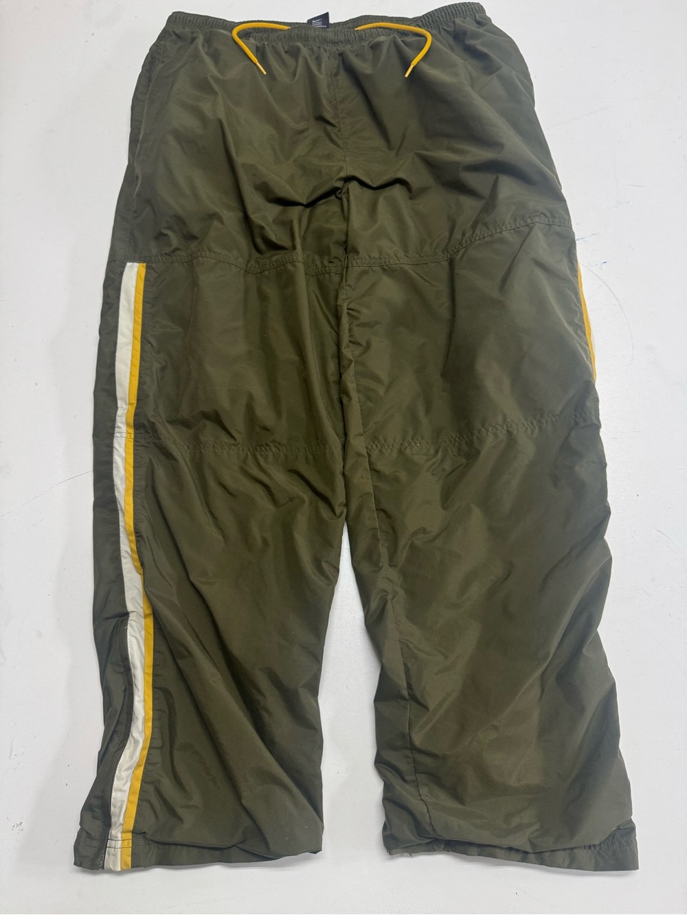 Nike Vintage Track Pants Olive Green Jersey Lined Baggy Wide Leg Men’s Size 2XL